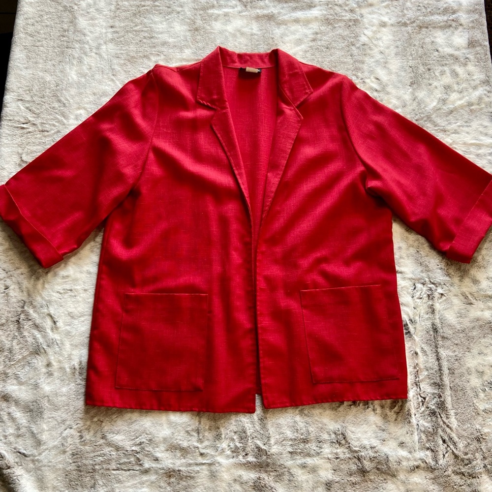 Vintage Huntington straight line blazer, Red, single stitching,